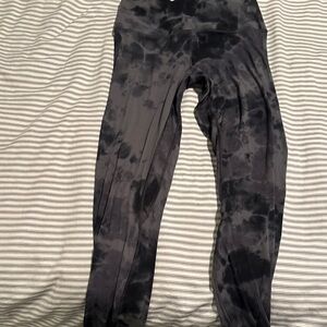 Black Tie-Dye Leggings